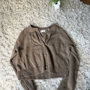 Universal Thread Brown Button-Up  thick sweater cute long sleeve cardigan